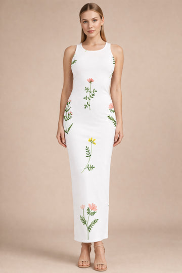 Alabaster Botanical Bodycon Dress
