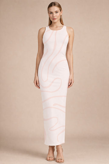 Blush Wave Bodycon Dress