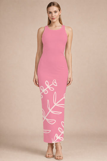 Blush Minimal Floral Bodycon