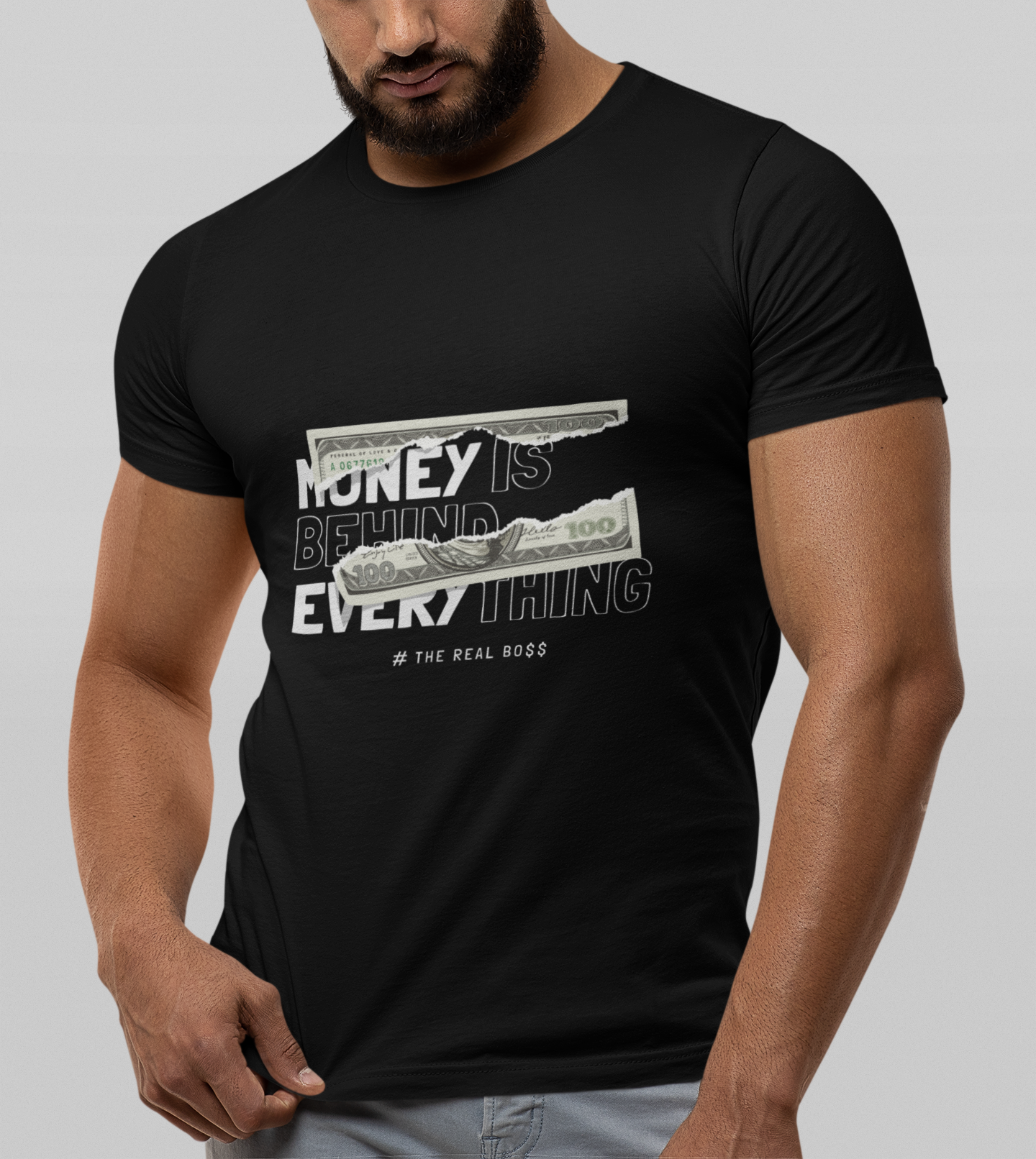 Men's T-shirt money-Bio washed