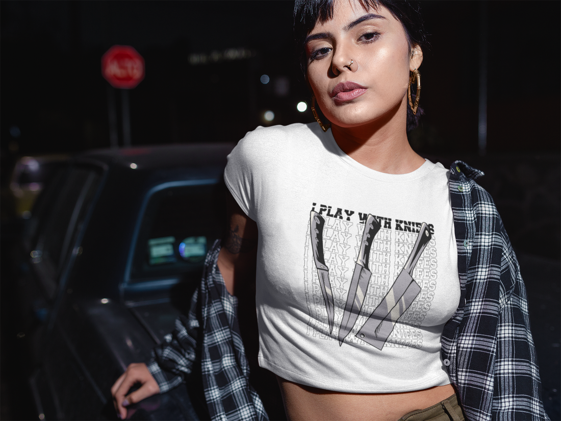 I Play With Knifes Crop Top