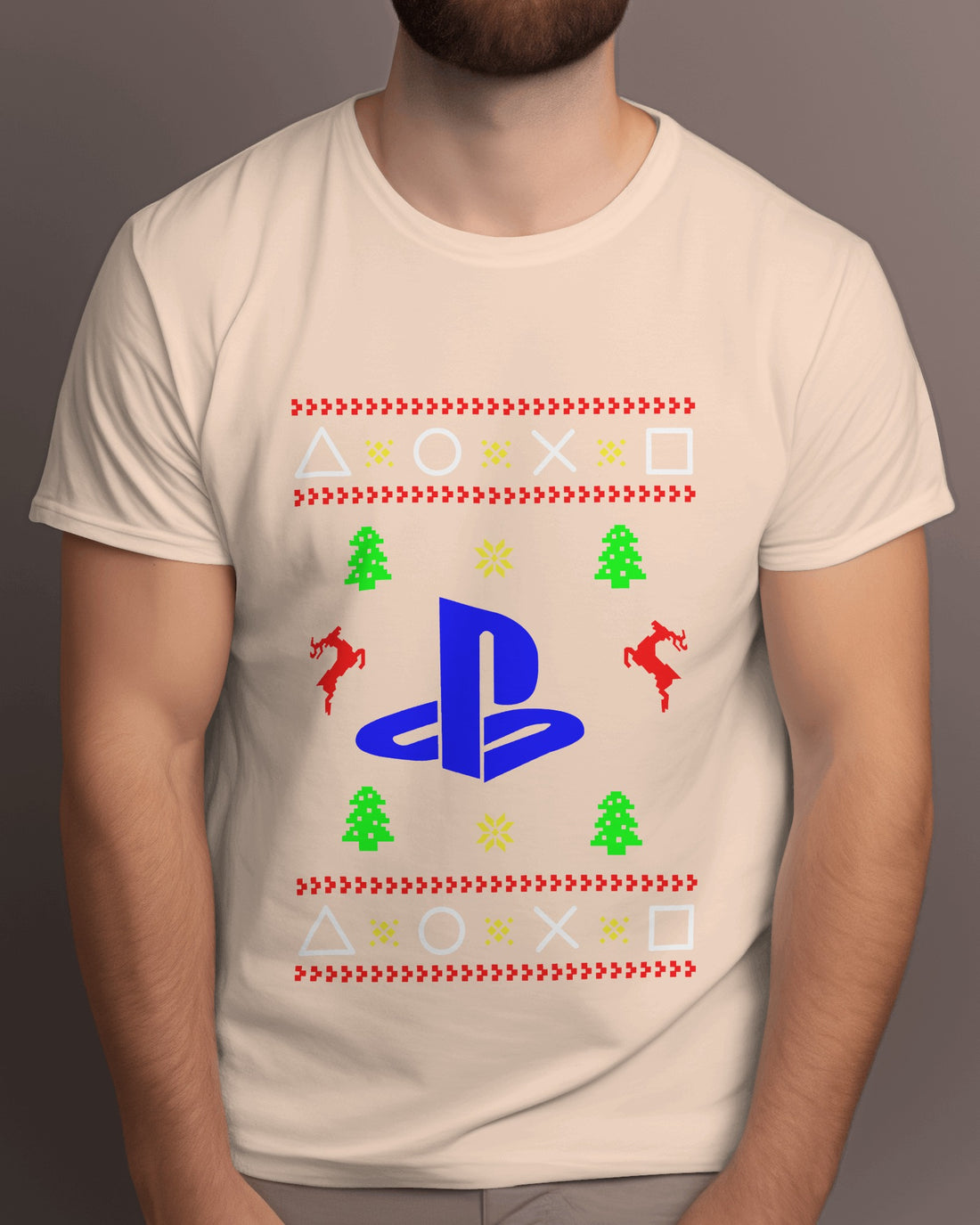 Playstation - Fair Isle jacquard Print Unisex T-Shirt