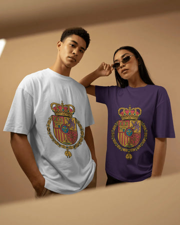 Royal Crest Emblem Unisex Oversized T-Shirt