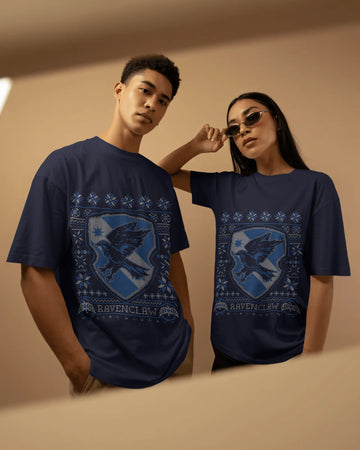 Ravenclaw - Fair Isle jacquard Print Unisex Oversized T-Shirt