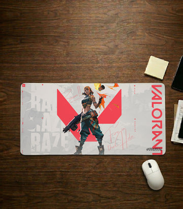Valorant-Raze White Large Gaming Pad