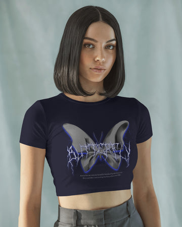 Electric Butterfly Graphic Baby Tee