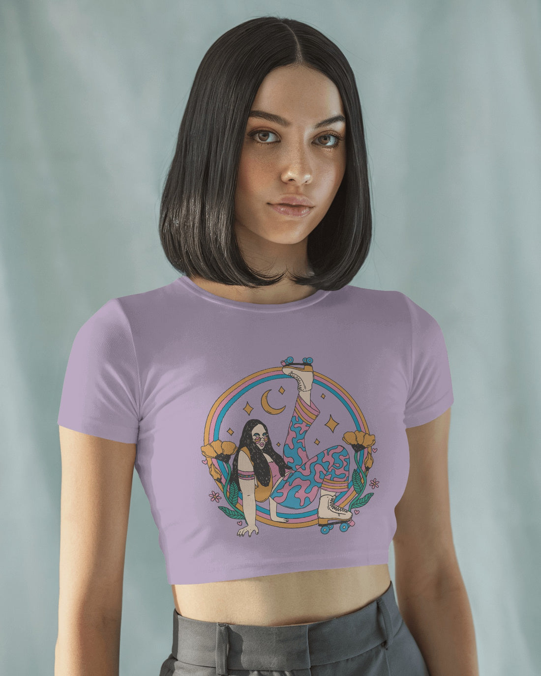 Boho Roller Vibe Baby Tee