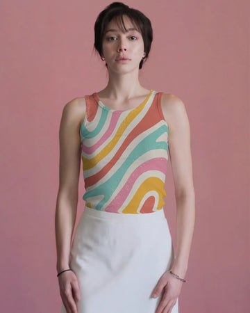 Pastel Stripe Aesthetic Tank Top