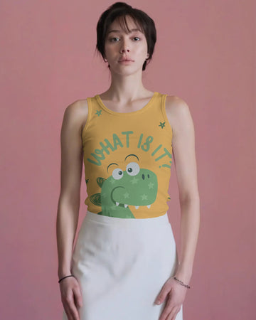 Playful Dinosaur Print Tank Top