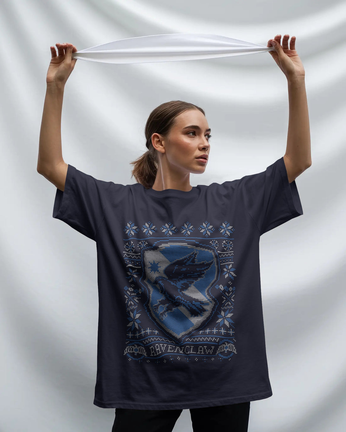 Ravenclaw - Fair Isle jacquard Print Unisex Oversized T-Shirt
