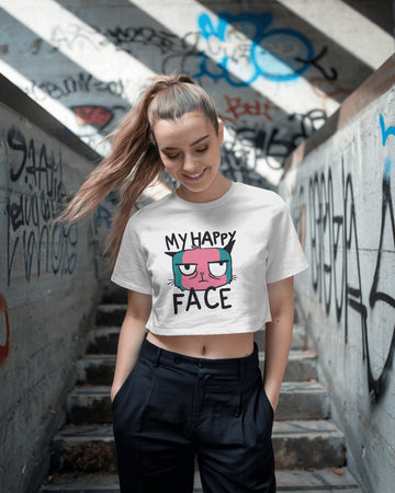 My Happy Face Crop Top